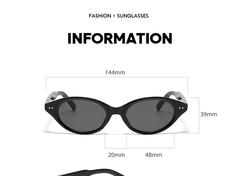 Oval Translucent Sunglasses