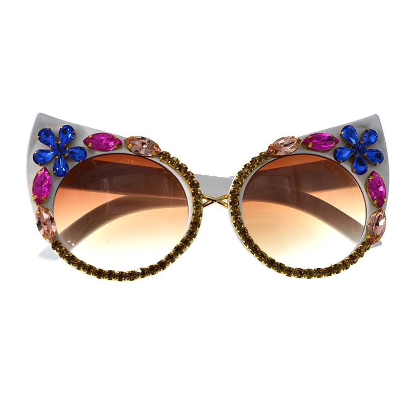 Rhinestone Sunglasses Eye Cat