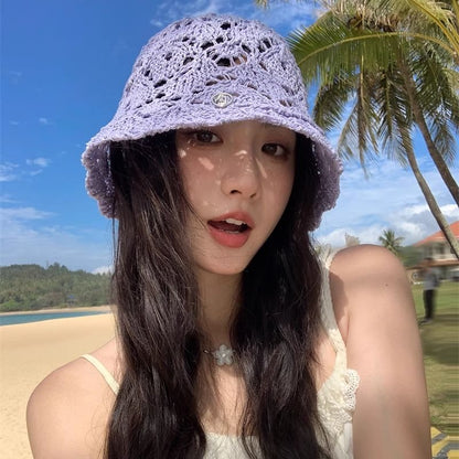 Straw Hat Crochet Bucket