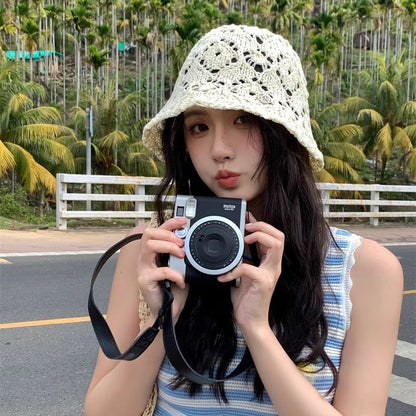 Straw Hat Crochet Bucket