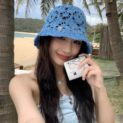 Straw Hat Crochet Bucket