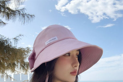 Hat Applique Lettering Striped Sun