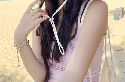 Print Applique Heart Floral Sun Hat