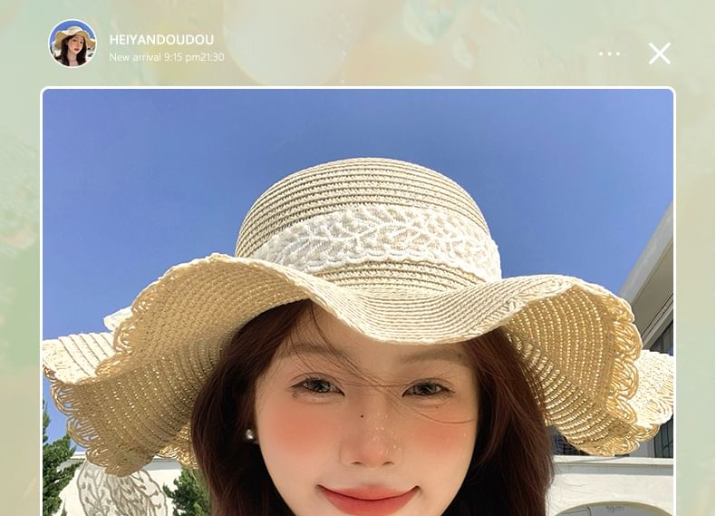 Sun Lace Hat Straw