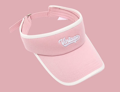 Sun Lettering Visor Embroidered Piped