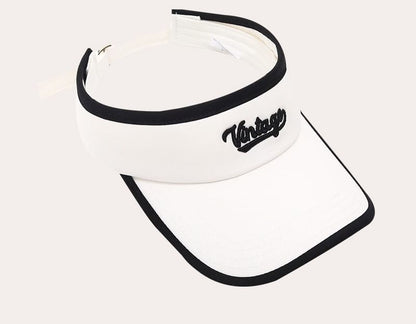 Sun Lettering Visor Embroidered Piped