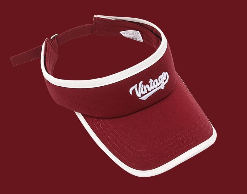 Sun Lettering Visor Embroidered Piped