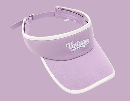 Sun Lettering Visor Embroidered Piped