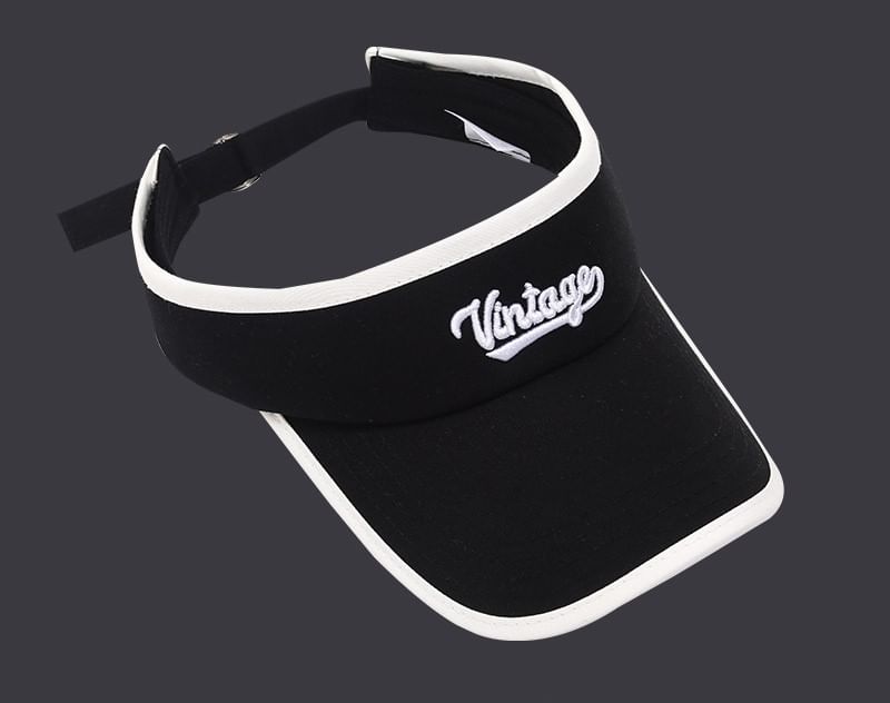 Sun Lettering Visor Embroidered Piped