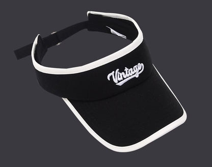Sun Lettering Visor Embroidered Piped