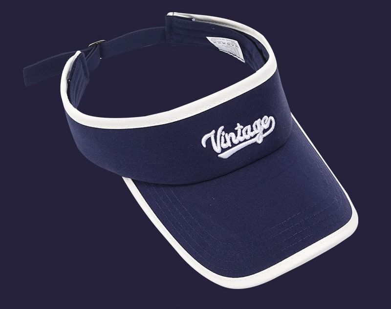 Sun Lettering Visor Embroidered Piped