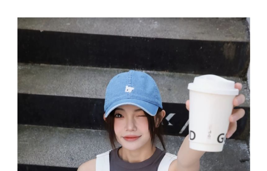 Embroidered Denim Cap Baseball Dog