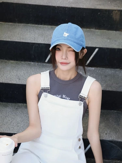 Embroidered Denim Cap Baseball Dog