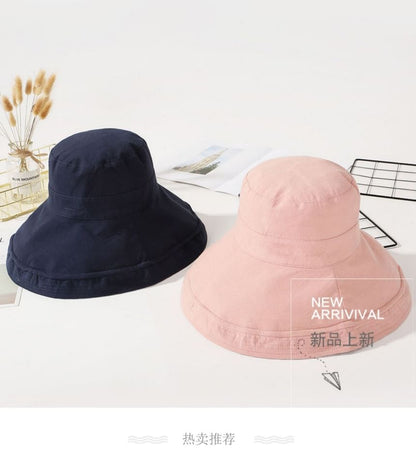 Double Hat Sun Plaid Side Plain