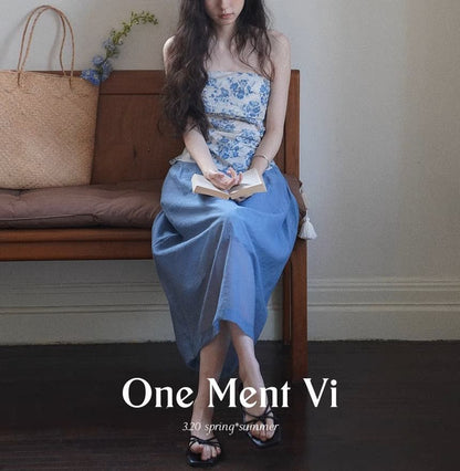 Print Floral Top Tube Sleeveless