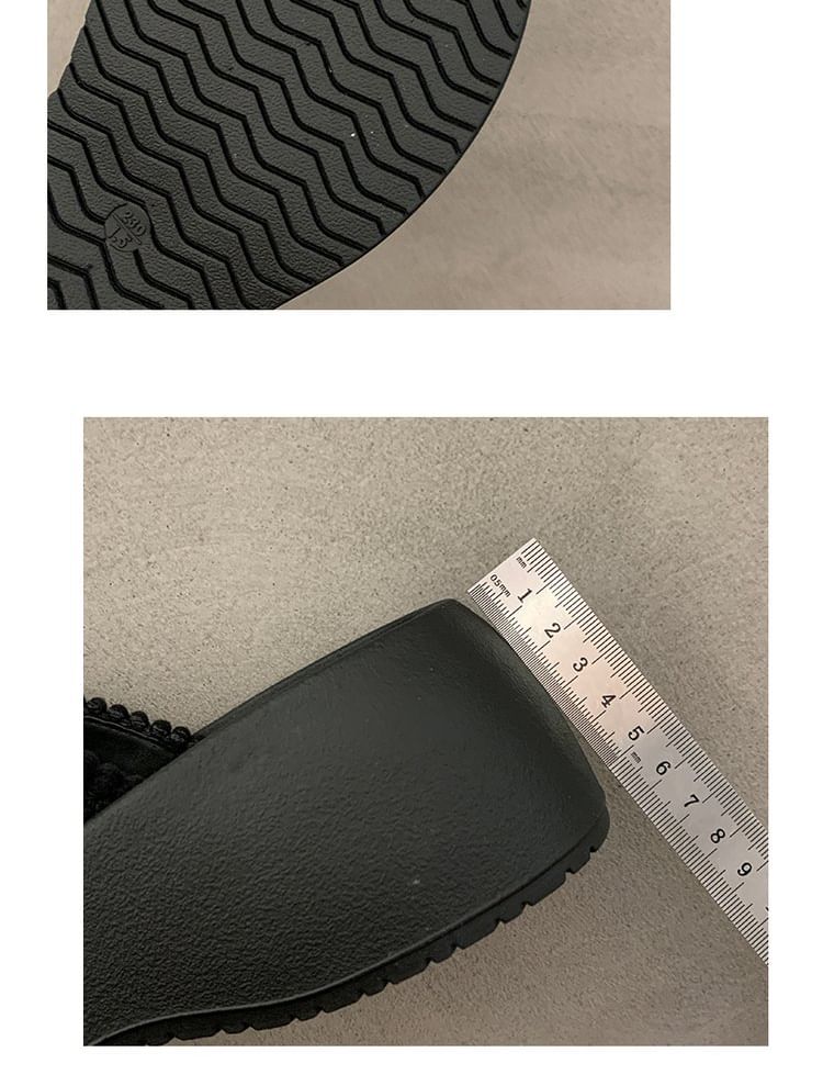 Cross Platform Strap Sandals Slide