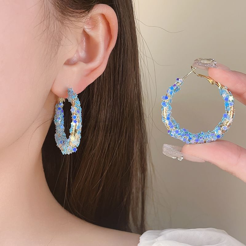 / Bow Star Heart Hoop Earring