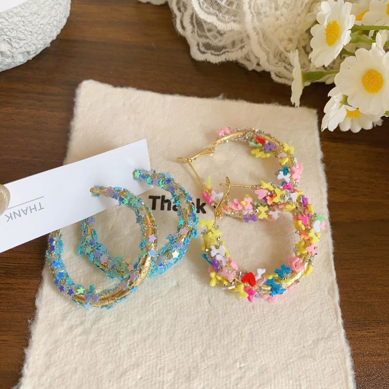 / Bow Star Heart Hoop Earring