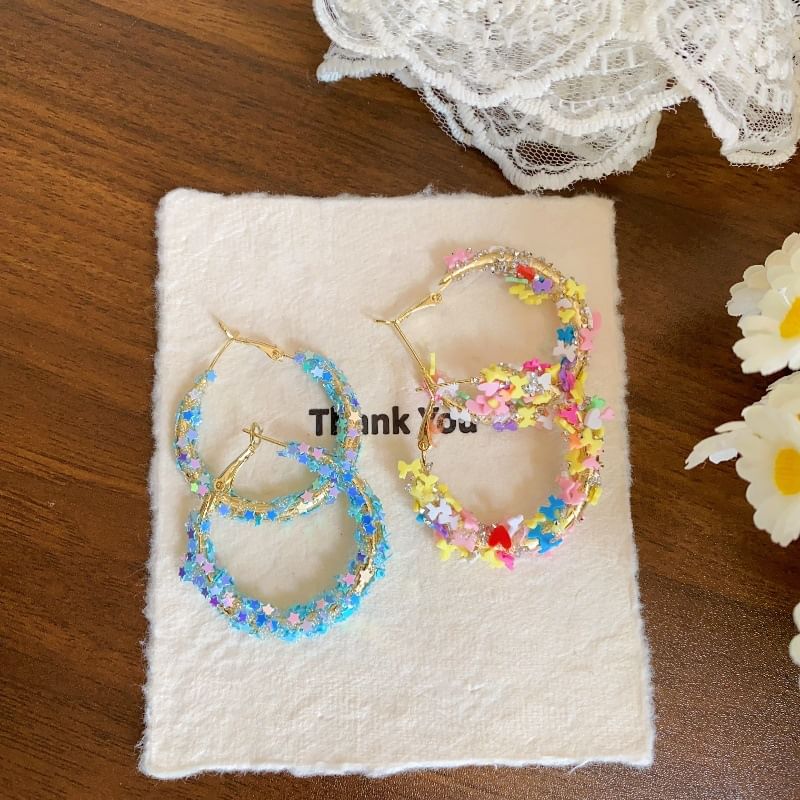 / Bow Star Heart Hoop Earring