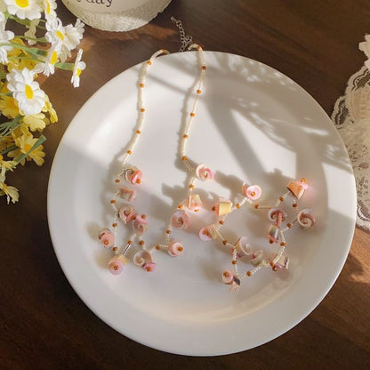 / Bead Shell Bracelet Necklace