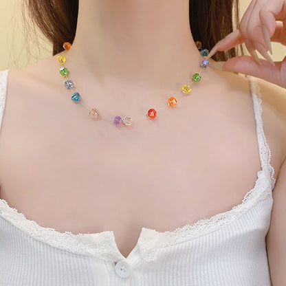 Necklace Rainbow Beaded