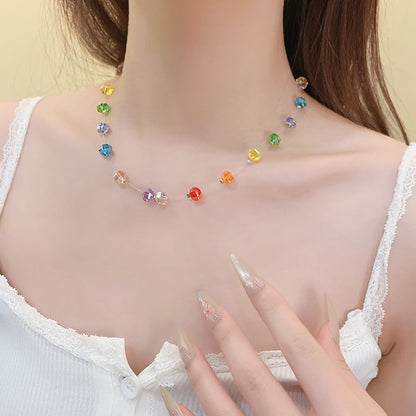 Necklace Rainbow Beaded