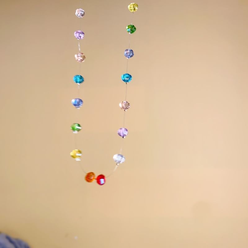 Necklace Rainbow Beaded