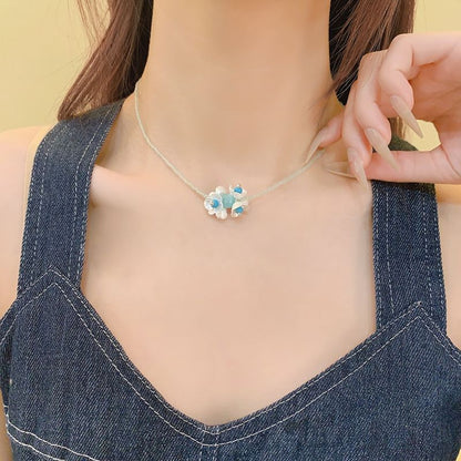 Beaded Floral Earring Drop / Necklace