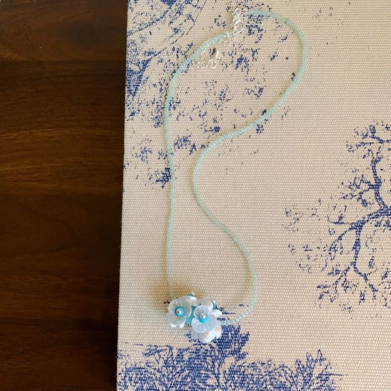 Beaded Floral Earring Drop / Necklace