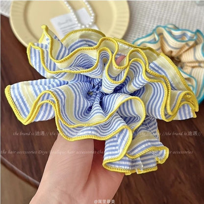 Scrunchie Striped Ruffled