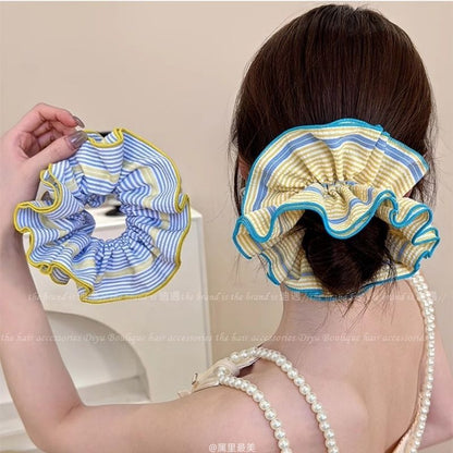 Scrunchie Striped Ruffled