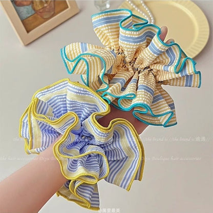 Scrunchie Striped Ruffled