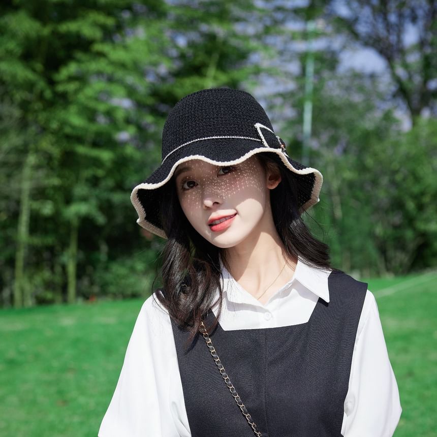 Ruffle Bow Hat Bucket