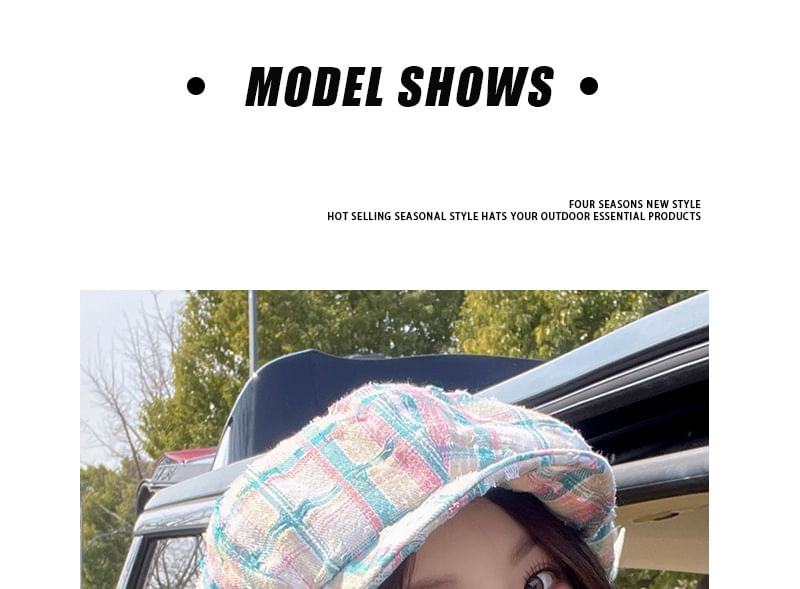 Plaid Star Newsboy Cap