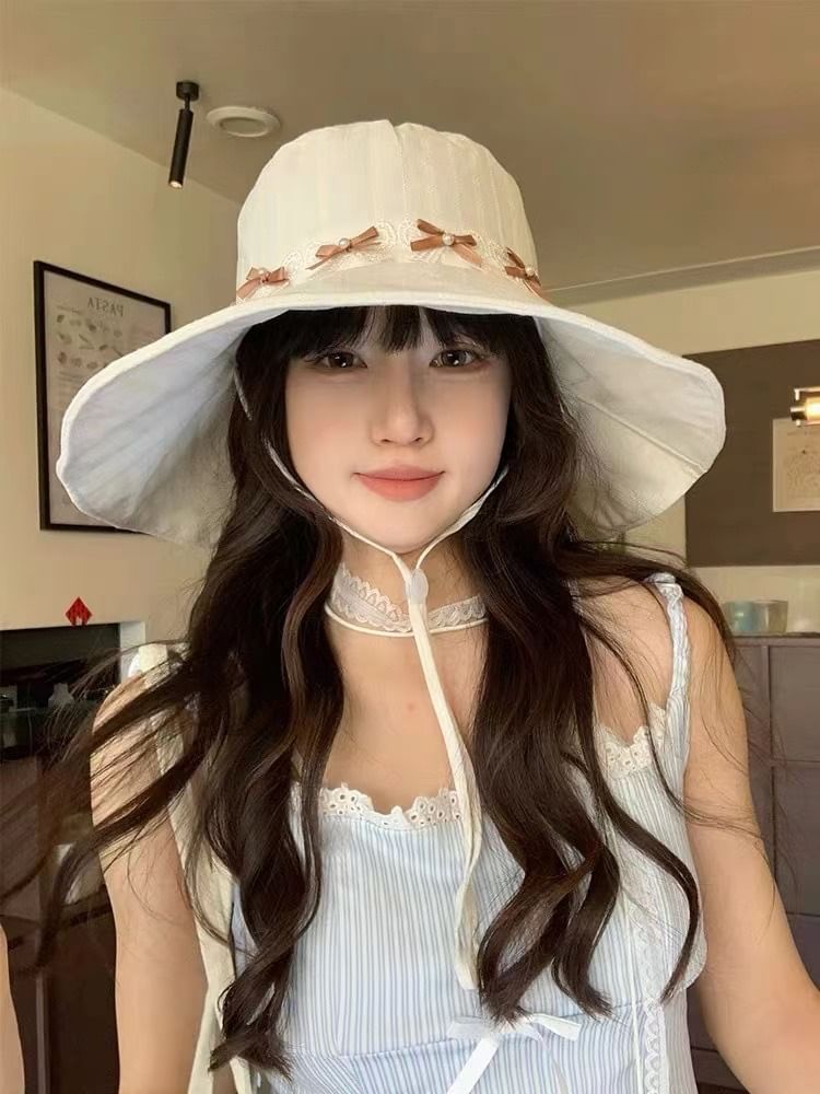 Sun Hat Applique Bow