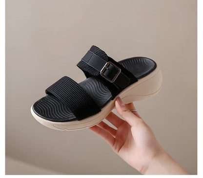 Slide Heel Wedge Sandals