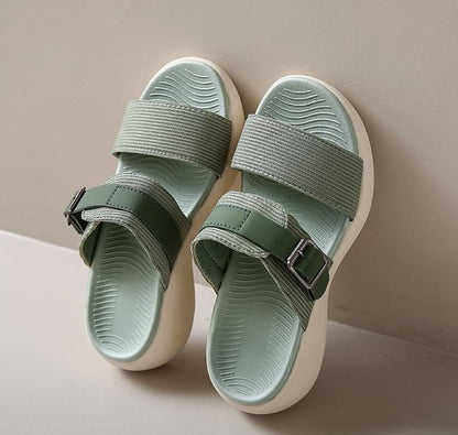 Slide Heel Wedge Sandals