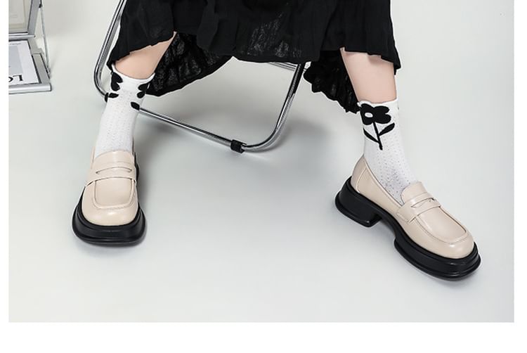 Loafers Heel Chunky Platform