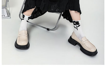 Loafers Heel Chunky Platform