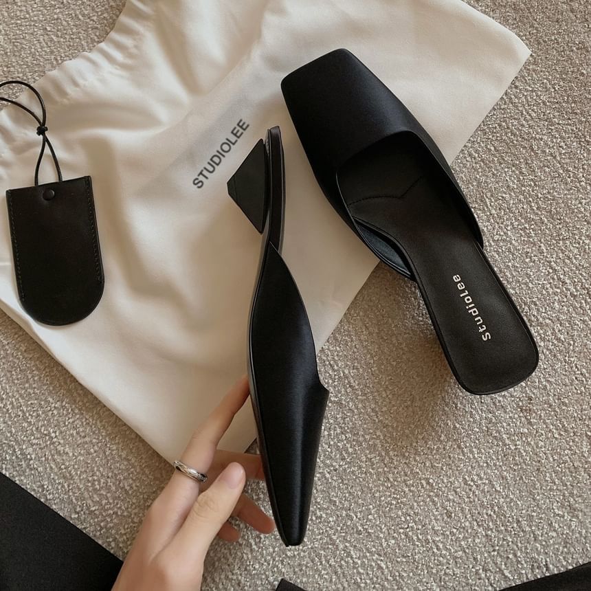 Mules Toe Square Heel Low