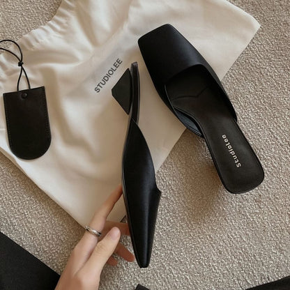 Mules Toe Square Heel Low