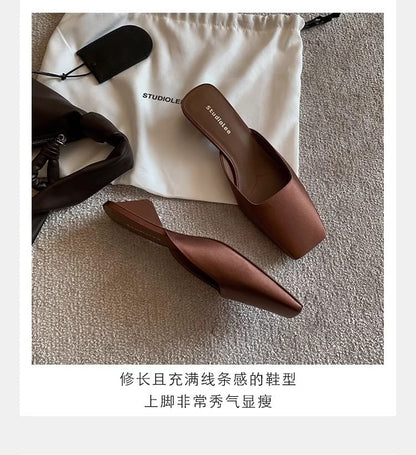 Mules Toe Square Heel Low