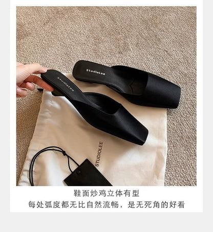 Mules Toe Square Heel Low