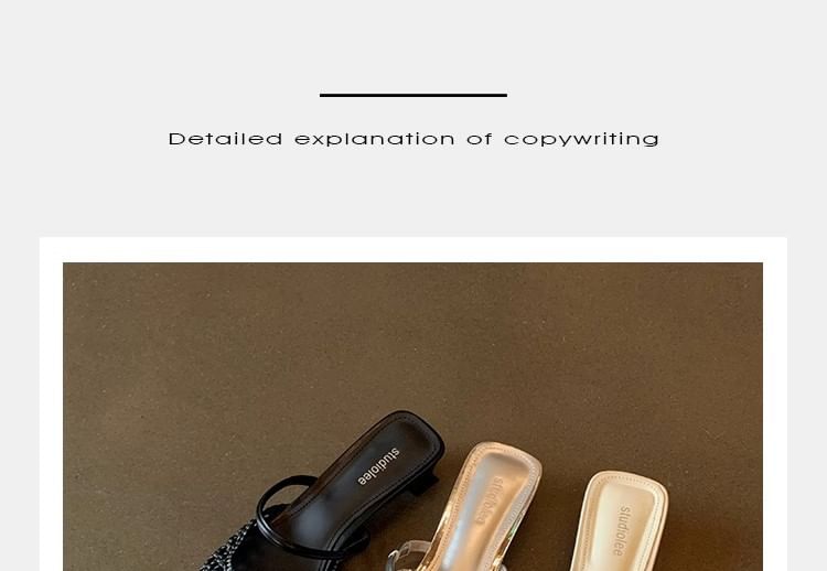 Square Mules Kitten Heel Toe