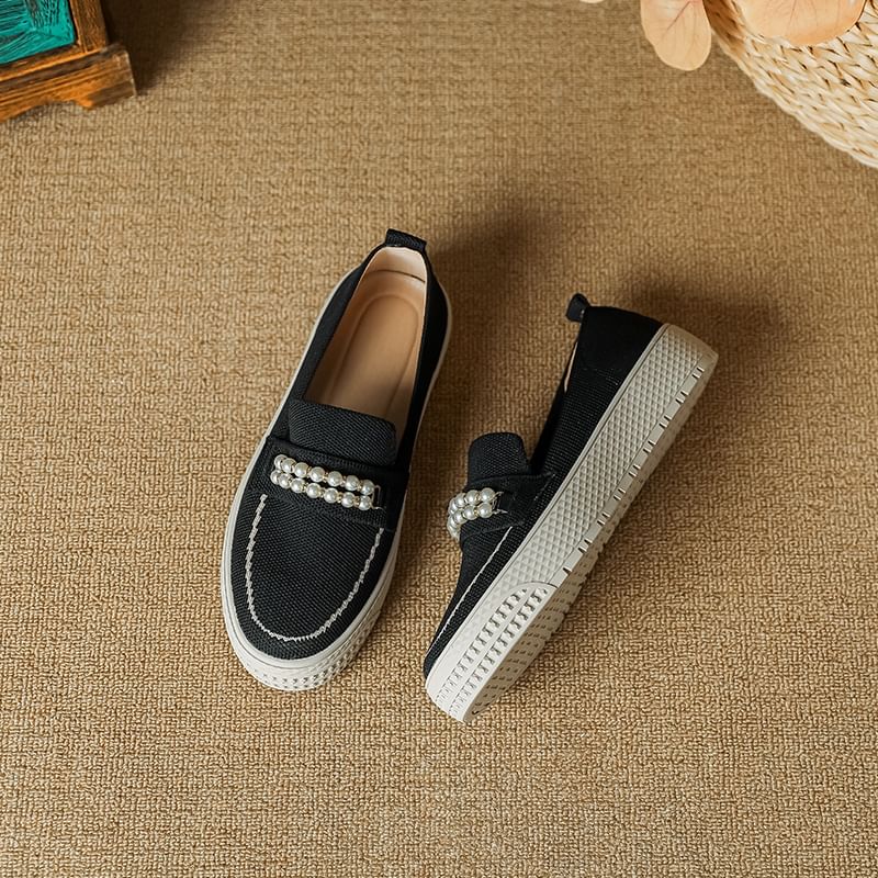 Slip-Ons Pearl Faux Platform