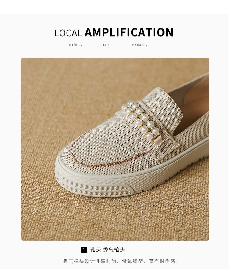 Slip-Ons Pearl Faux Platform