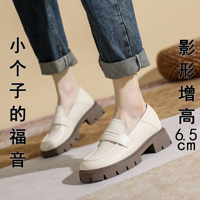 Loafers Platform Heel Chunky