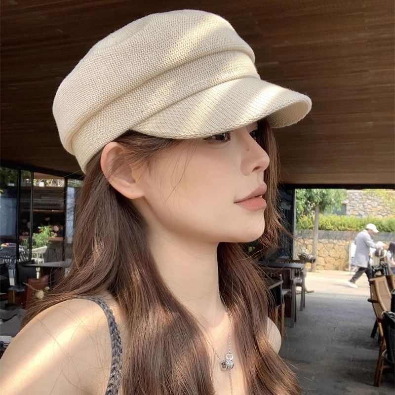 Knit Cap Newsboy Plain