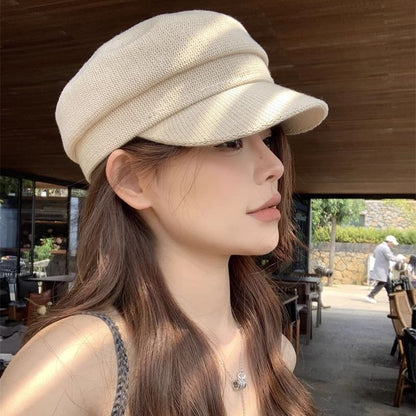 Knit Cap Newsboy Plain