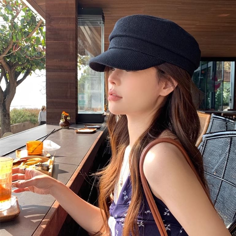 Knit Cap Newsboy Plain